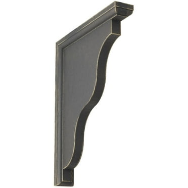 1 1/2"W x 9"D x 11"H Hamilton Traditional Wood Vintage Decor Bracket, Black