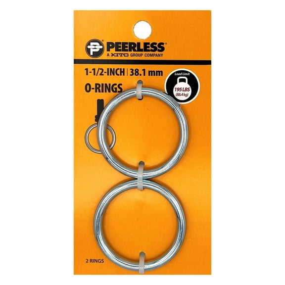 1 1/2" Welded O-Rings, Steel, Peerless Chain Company, #4728038N, 2 Rings each Card