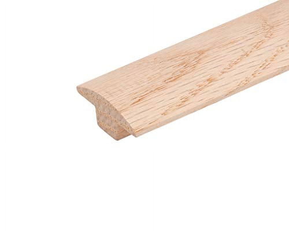 1 1/2" Wide Unfinished Oak T-Molding for Flooring