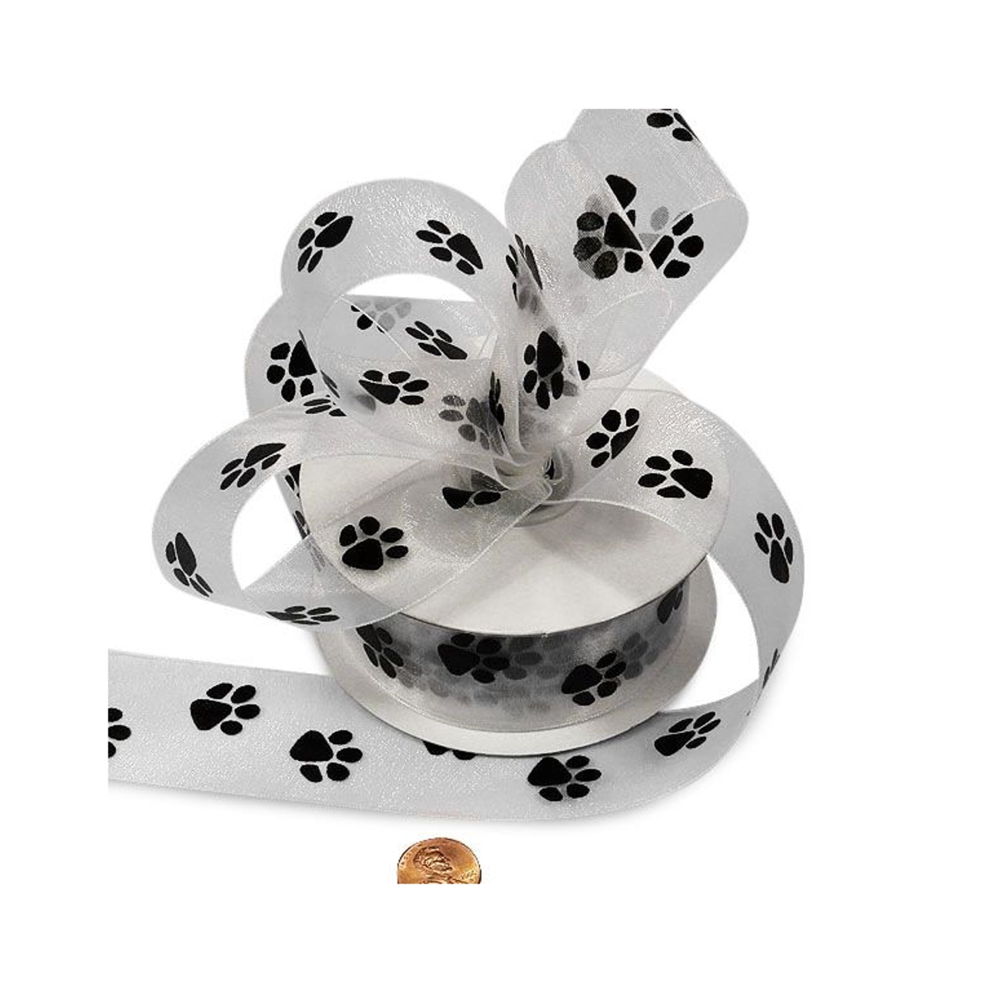 Dress My Cupcake 5/8 Inch Sheer Organza Ribbon – Silver, 25 Yards, For Gift Wrapping, Crafts, Bouquets, Decor