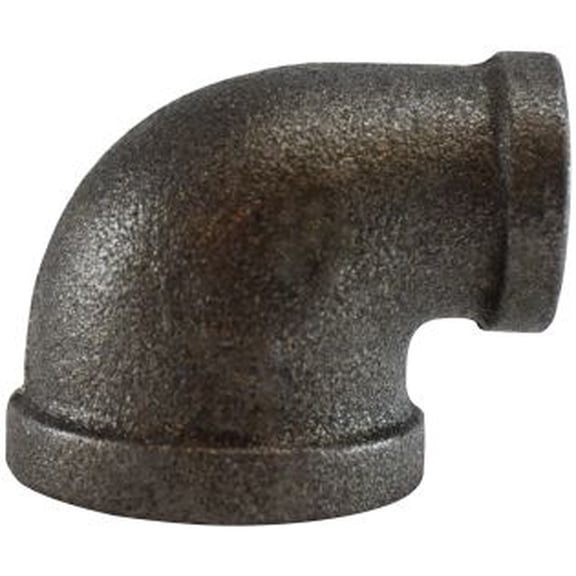 1-1/2 X 1 Reducing Black Elbow, Black 150# Malleable Fittings, Nipples and Fittings