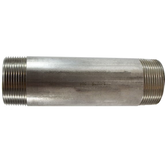 1-1/2 X 9 304 SS Nipple, #304 Sch 40 Stainless Steel Nipples, Nipples and Fittings