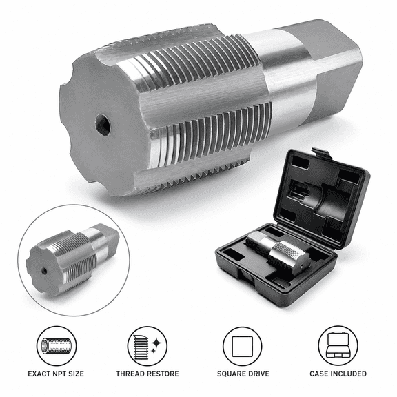 1-1/2 in.-11-1/2 NPT Pipe Thread Tap with Storage Case for Plumbing Repairs