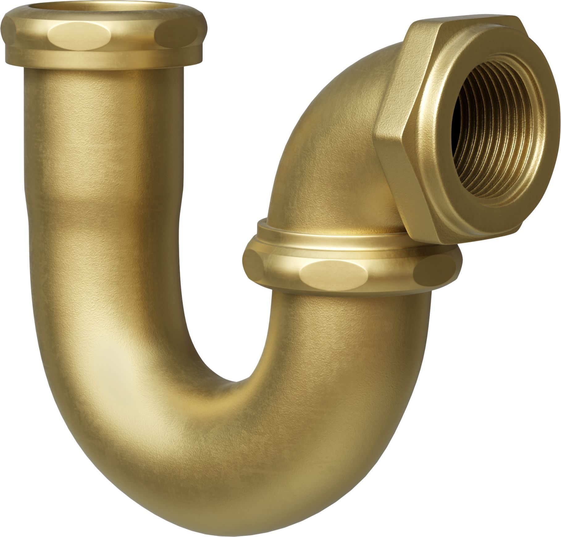 Chrome Brass Sink Trap with Ground Joint, 1.5 in Connections