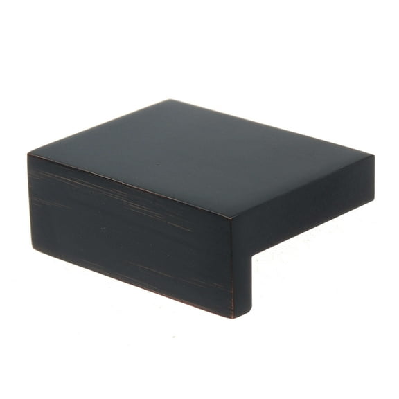 1-1/2 in. Modern Rectangular Dresser Drawer Finger Pull Knobs, Oil Rubbed Bronze, Pack of 10