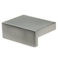 thumbnail image 1 of 1-1/2 in. Modern Rectangular Dresser Drawer Finger Pull Knobs, Satin Nickel, 1 of 3
