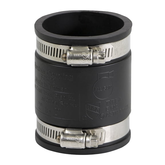 1-1/2 in. PVC Flexible Coupling with Stainless Steel clamps