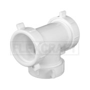 1-1/2 in Plastic 3 Way End Outlet Tee for Tubular Drain Applications