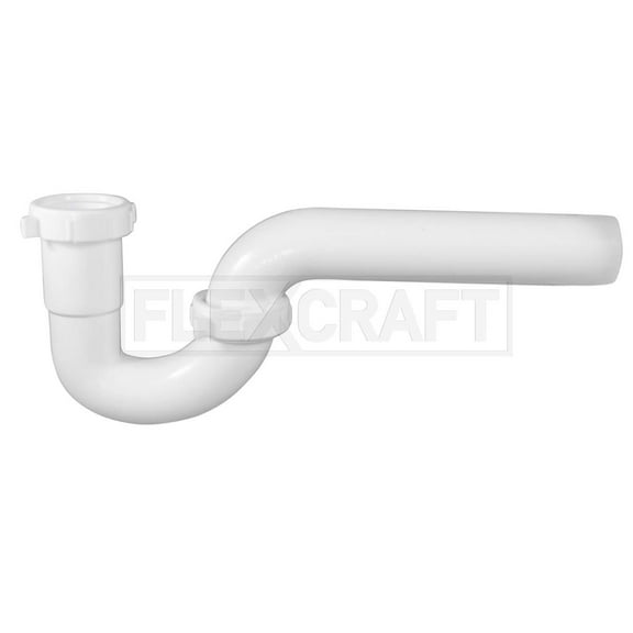 1-1/2 in Plastic P-Trap with Adapter for Tubular Drain Applications