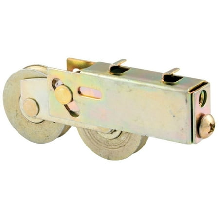 1-1/2 in. Steel Ball Bearing Plain Back Sliding Door Tandem Roller Assembly, Smith & Carry
