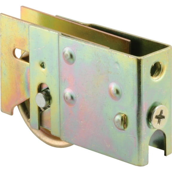 Prime-Line Steel Sliding Door Roller Assembly with 1-1/2 Inch Steel Ball Bearing, Yellow, Set of 1