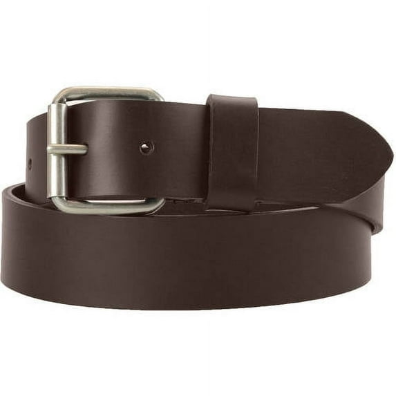 1-1/2 in. US Steer Hide Harness Leather Men's Belt w/ Antq. Nickel Roller Buckle