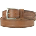 thumbnail image 1 of 1-1/2 in. US Steer Hide Leather Double Stitch Men's Belt w/ Antq. Nickel Buckle- Tan, 1 of 2