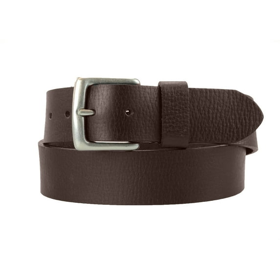 Montauk Leather Club 1-1/2 in. US Steer Hide Leather Pebble Grain Belt with Antq. Nickel Buckle