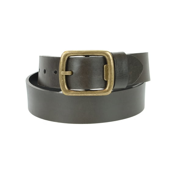 1-1/2 in. US Steer Hide Men's Leather Belt with Detachable Antique Brass Finish Bottle Opener Buckle