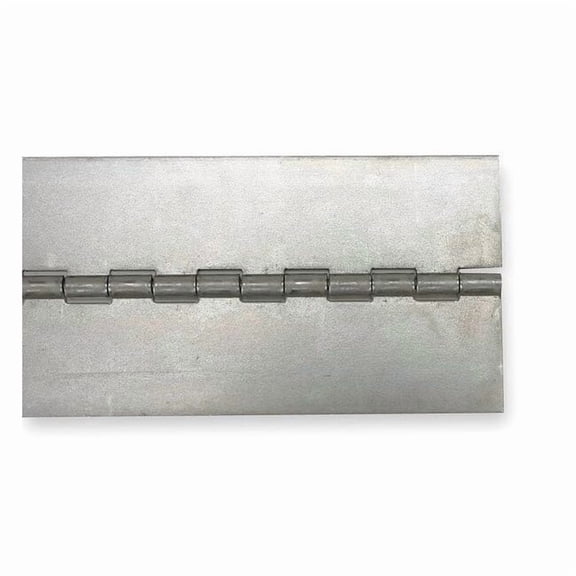 Piano Hinge, Aluminum, Full Surface Mounting, 1 1/2 in Leaf W x 72 in Leaf H, Dull Aluminum
