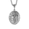 thumbnail image 1 of 1 1/2 inch Large Sterling Silver Christ Pendant for Men Diamond Cut finish, 1 of 1