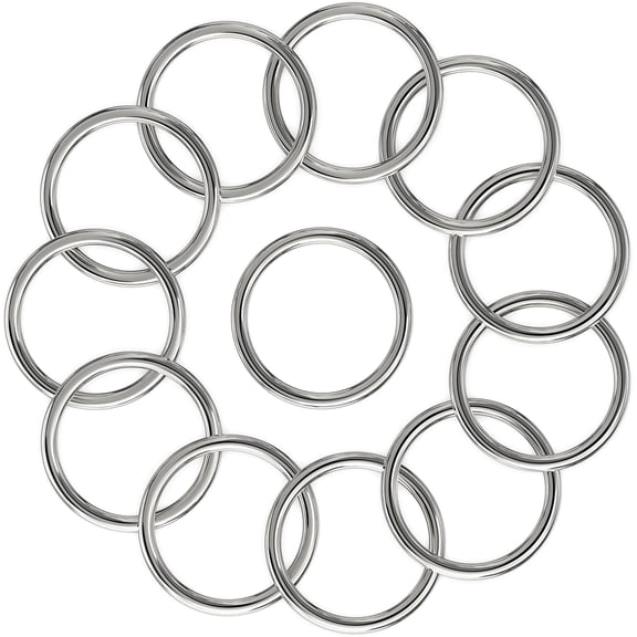 1-1/2 inch Metal O Rings, Stainless Steel Round Ring Buckles, Solid Welded Metal Ring for Dog Collars, Macrame, Hanging Strap Slings
