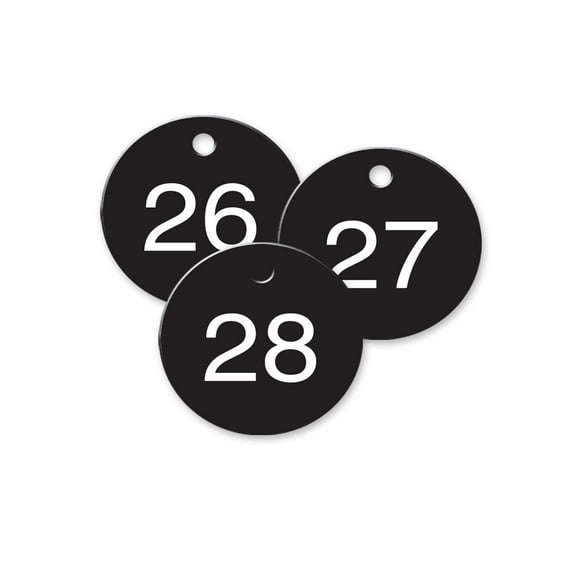 1-1/2 inch Numbered Plastic Circle Tags