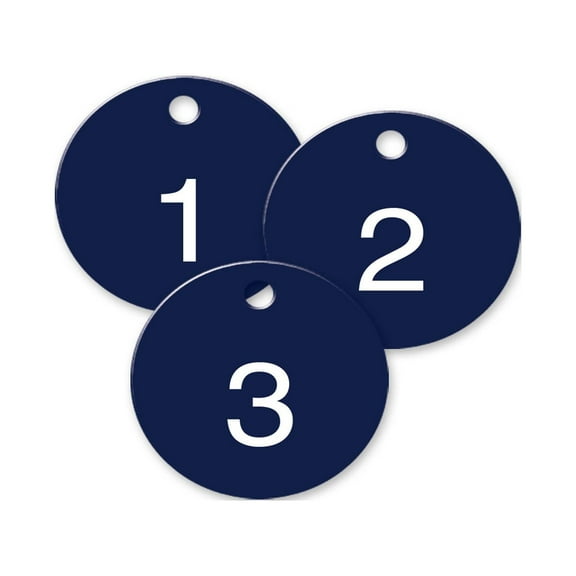 1-1/2 inch Numbered Plastic Circle Tags