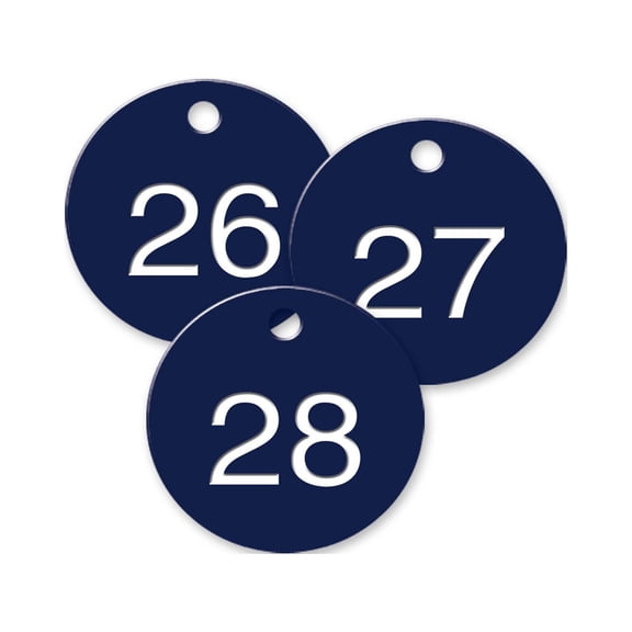 1-1/2 inch Numbered Plastic Circle Tags