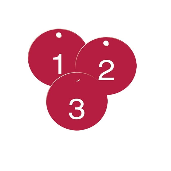 1-1/2 inch Numbered Plastic Circle Tags