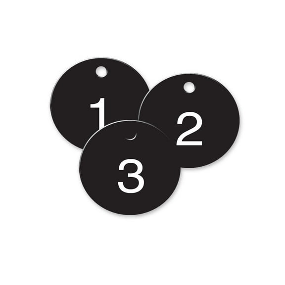 1-1/2 inch Numbered Plastic Circle Tags