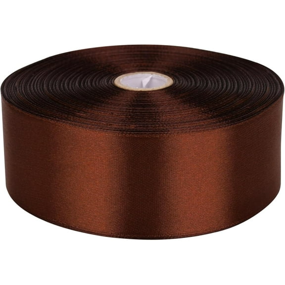 1-1/2 inch Wine red Satin Ribbon 50 Yards Solid Fabric Ribbons Roll for Wedding Invitations, Bridal Bouquets, Sewing, Party Decorations, Gift Wrapping and More