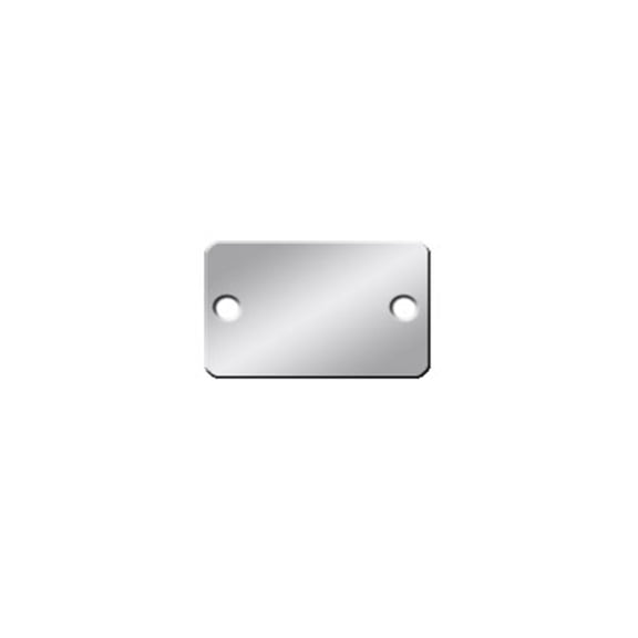 1-1/2 x 1 Rounded Corner Aluminum Tags - Pack/25