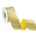 thumbnail image 1 of 1-1/2" x 10 Yards Sparkle Ribbons, Gift Wrapping Crafts Cut Edge Ribbon, Bright Gold, 1 of 7