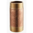 thumbnail image 1 of 1-1/2" x 2" Lead Free Seamless Red Brass Pipe Nipple, 140 PSI, Sch. 40, 1 of 5