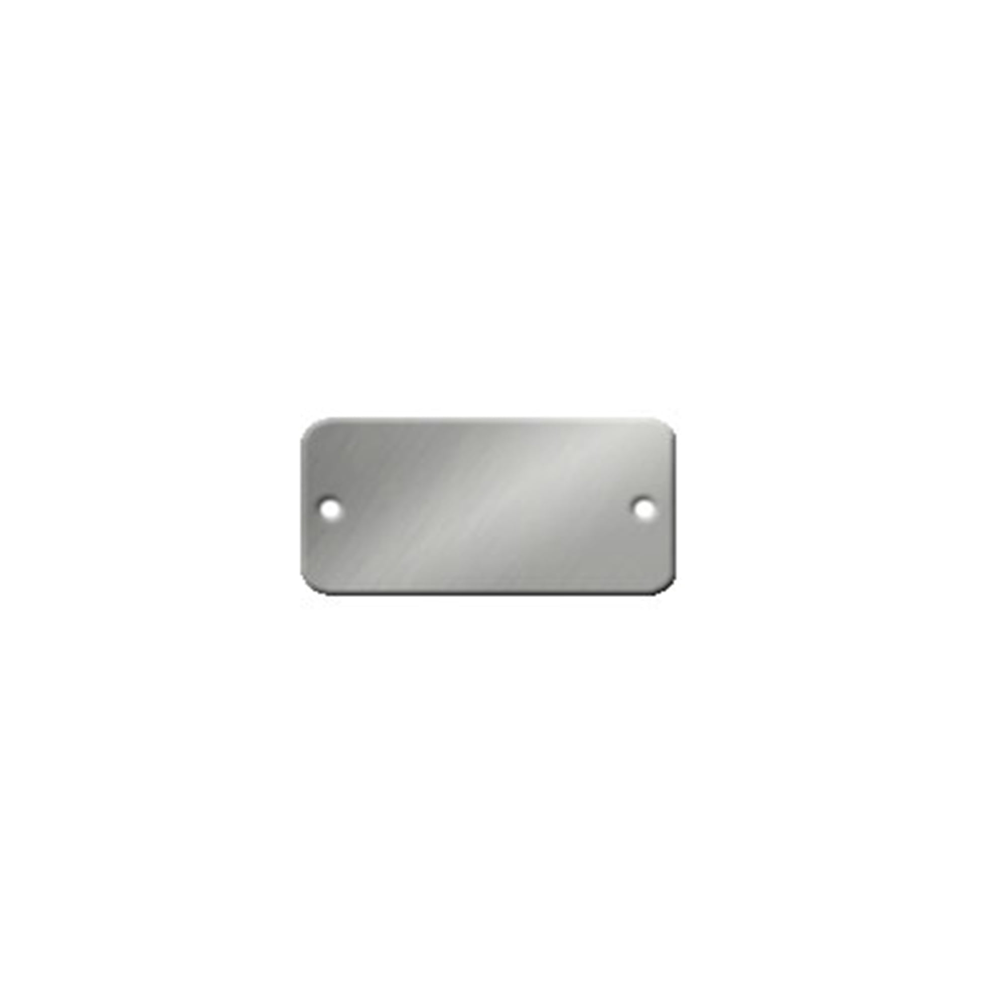 1-1/2 x 3/4 Rectangle Stainless Steel Tags - 316 Grade - Pack/25
