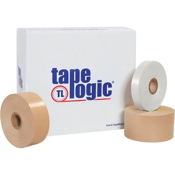 SSBM 1 1/2" x 500' Kraft Tape Logic® #5000 Non Reinforced Water Activated Tape - 20 Per Case