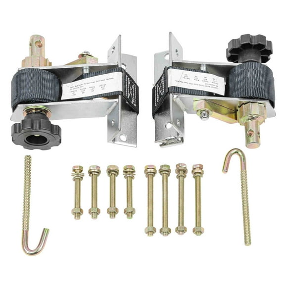 1-1/2" x 7' Ladder Rack Ratchet Tie-Down Straps (Pair) Square Tube Mount, 304 Stainless Steel
