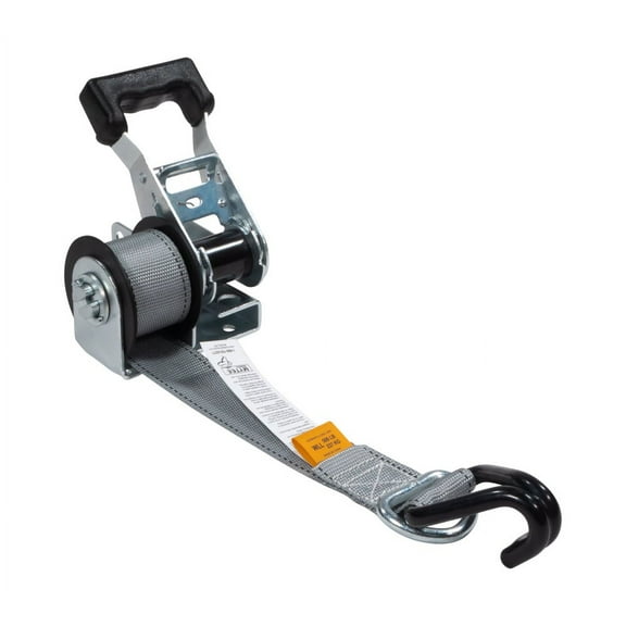 1-1/2" x 8 Mountable Rack-Ratchet Straps with Double J-Hook - 1,500 lbs Breaking Strength - Ladder Rack Ratchet Tie Down Straps