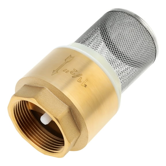 1-1/2inch Water Pump Bottom Valve Brass Check Valve for Agricultural Irrigation / Industrial Pipelines, No Return Valve Foot Valve Strainer Brass Foot Valve