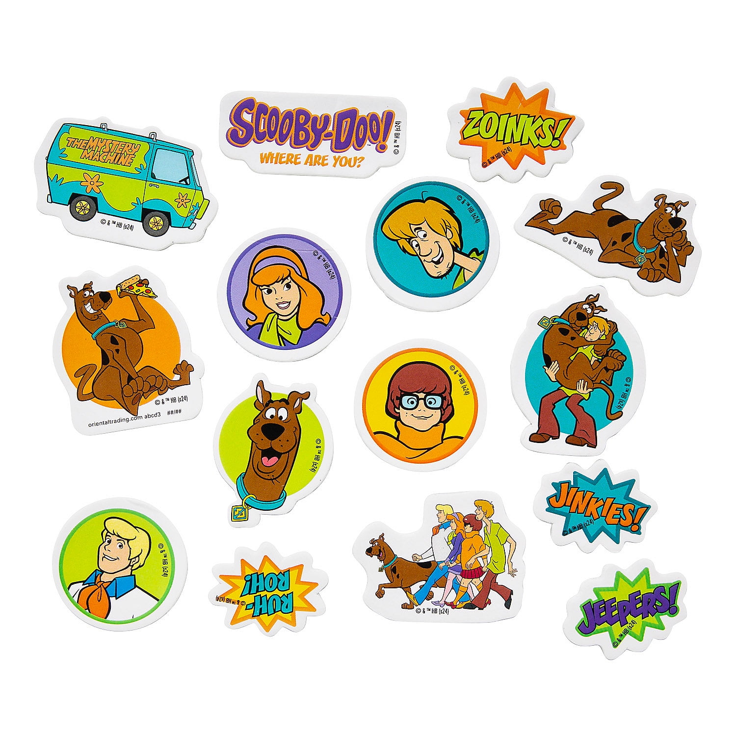 1" – 1 3/4" Bulk 300 Pc. Scooby-Doo! Self-Adhesive Foam Shapes