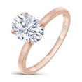 thumbnail image 1 of 1 1/3 Carat 8X6MM Oval Shape Lab Created Moissanite Diamond Solitaire Engagement Ring For Women In 14K Rose Gold Over Sterling Silver (VVS1 Clarity, 1.33 Cttw)-8.5, 1 of 6