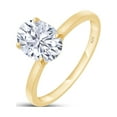 thumbnail image 1 of 1 1/3 Carat 8X6MM Oval Shape Lab Created Moissanite Diamond Solitaire Engagement Ring For Women In 14K Yellow Gold Over Sterling Silver (VVS1 Clarity, 1.33 Cttw)-11.5, 1 of 6
