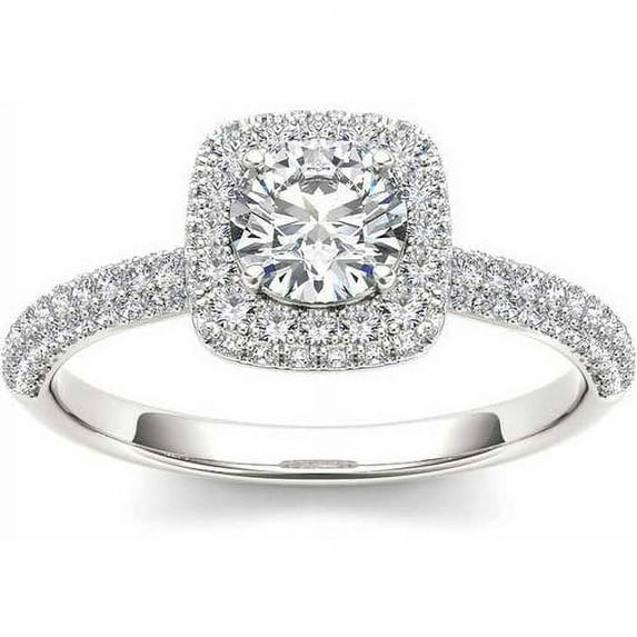 1-1/3 Carat T.W. Diamond Single Halo Engagement Ring in 14kt White Gold