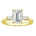 thumbnail image 1 of 1-1/3 Carat T.W. Emerald Swarovski Sterling Silver Yellow Plated Engagement Ring., 1 of 2