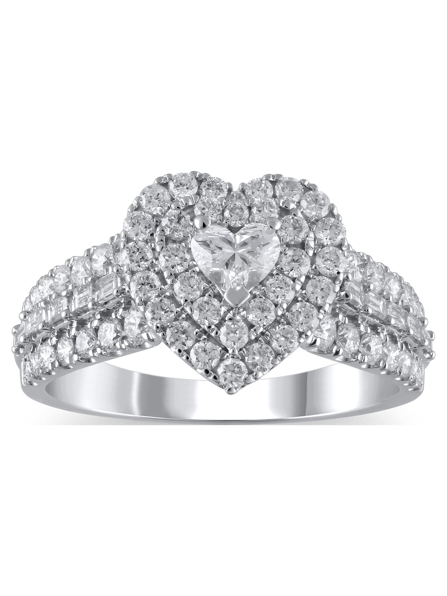 Neil Lane Diamond Engagement Ring 1-3/8 ct tw Heart & Round-Cut 14K White  Gold | Kay