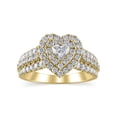 thumbnail image 1 of 1-1/3 Carat T.W. (I2 clarity, H-I color) Brilliance Fine Jewelry Heart cut Diamond Engagement Ring in 10kt Yellow Gold, Size 8, 1 of 5