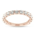thumbnail image 1 of 1 1/3 ct.t.w Round Cut Lab Created Moissanite Diamond Eternity Wedding Band Ring For Women In 10K Solid Rose Gold (G-H Color, VVS1 Clarity, 1.33 Cttw)-7.5, 1 of 9