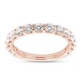 thumbnail image 1 of 1 1/3 ct.t.w Round Cut Lab Created Moissanite Diamond Eternity Wedding Band Ring For Women In 14K Solid Rose Gold (G-H Color, VVS1 Clarity, 1.33 Cttw)-9.5, 1 of 9
