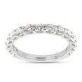 thumbnail image 1 of 1 1/3 ct.t.w Round Cut Lab Created Moissanite Diamond Eternity Wedding Band Ring For Women In 14K Solid White Gold (G-H Color, VVS1 Clarity, 1.33 Cttw)-6, 1 of 9