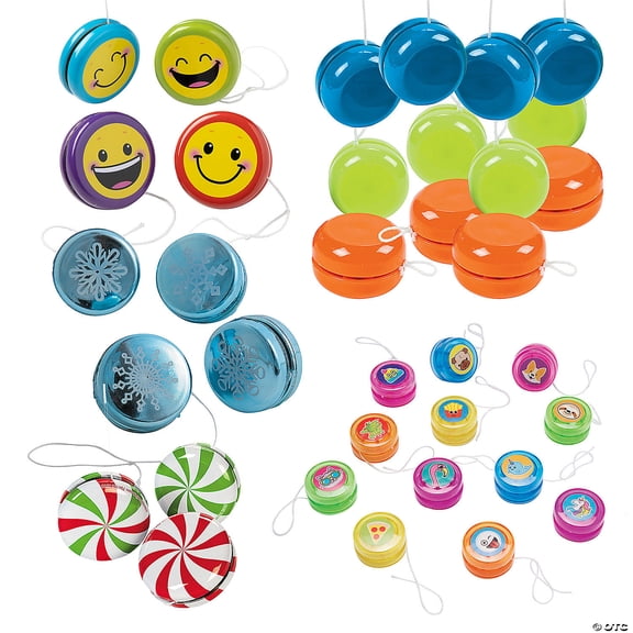 1 1/4" 2" Bulk 96 Pieces Christmas YoYo Assortment