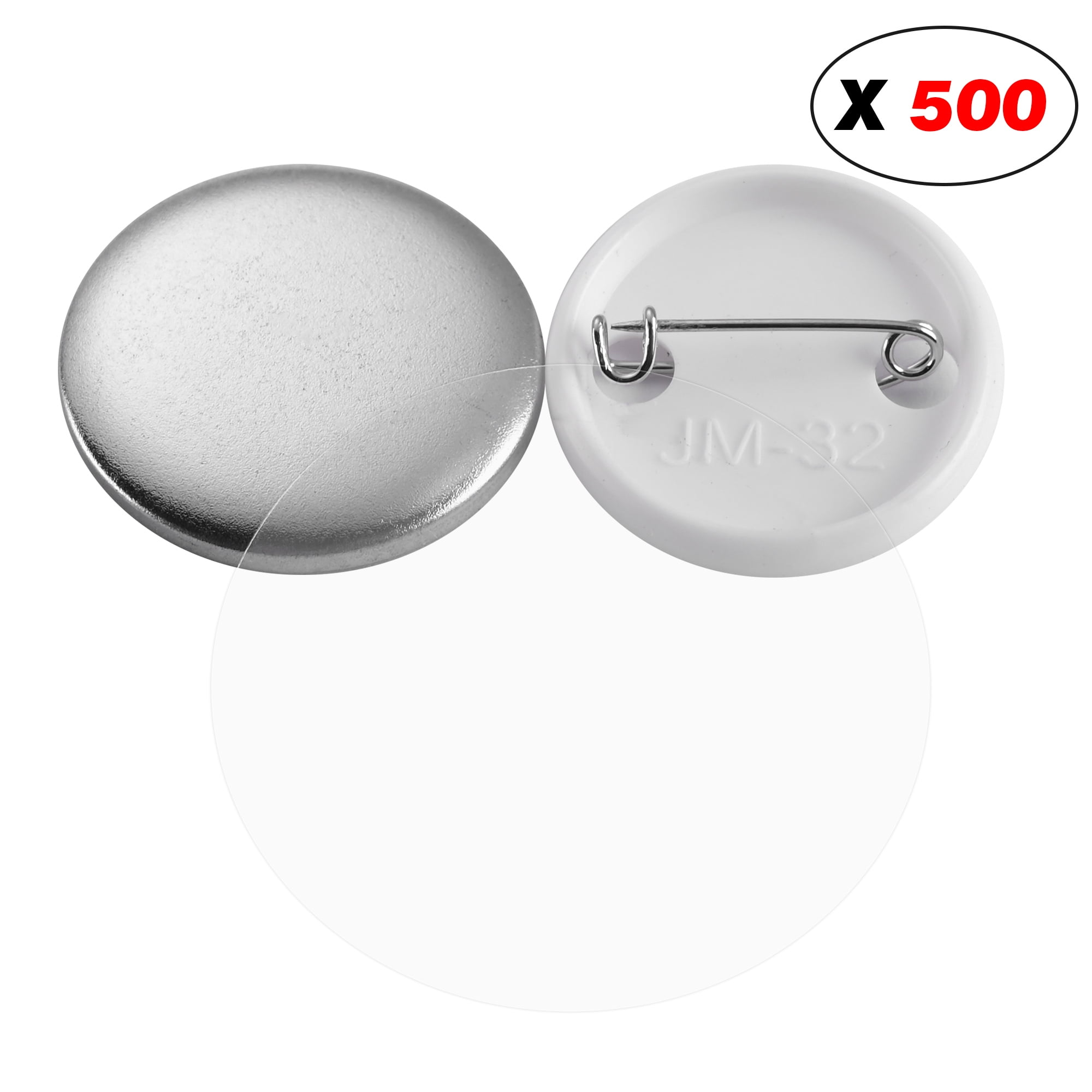 100/200pcs 25mm Metal Badge Pin Button Maker Parts DIY Blank Badge