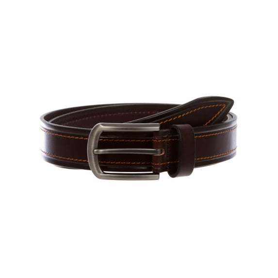 1-1/4" (34 mm) Double Stitched Men's Italian Leather Belt