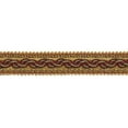thumbnail image 1 of 1 1/4" (3cm) Baroque Collection Wide Gimp Braid Trim # 0125BG, Autumn Leaves Red #5716 (Burgundy Red, Apple Green, Light Gold) 9 Yards (27 ft/8m), 1 of 1